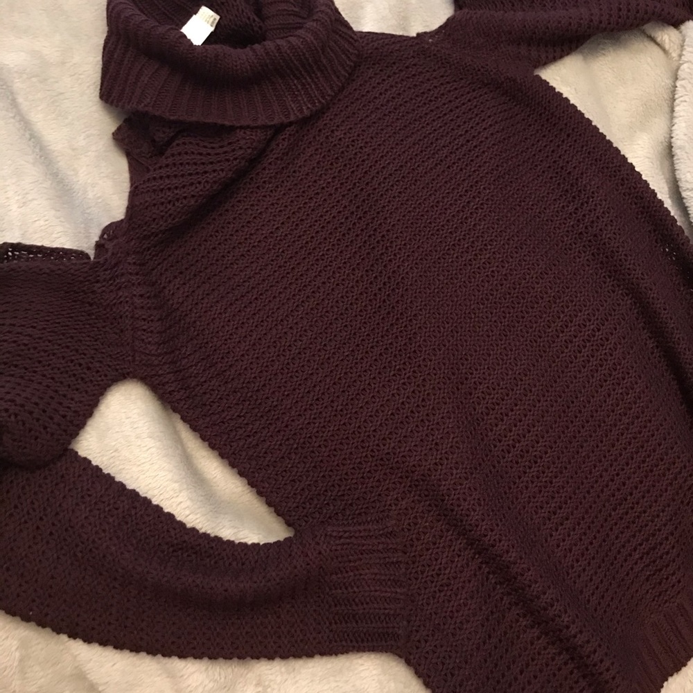 Open shoulder sweater